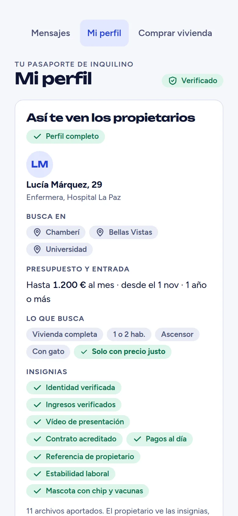 Tu perfil